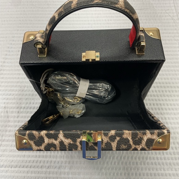 Aldo Jungle Print Mini Bag with Red Handle - Picture 7 of 7